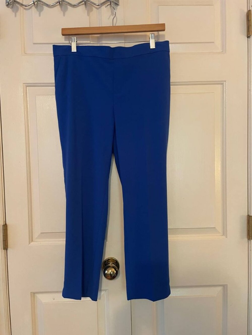 Petite Banana Republic Hayden pull on Royal Blue Pants tapered fit soft ankle